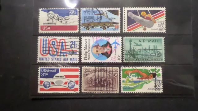 United States, Post Aerienne Set Of Stamps Aircraft, Aircraft, Postage