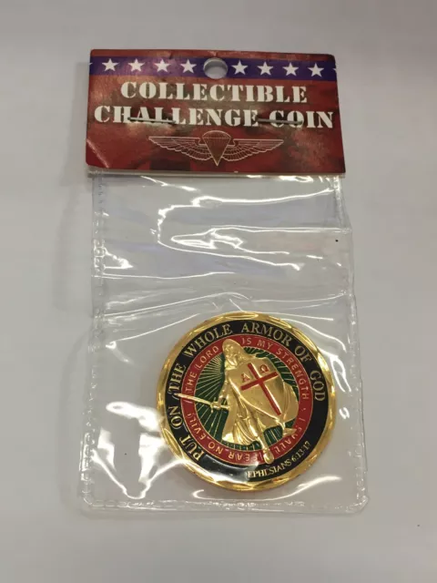 "Put on The Whole Armor of God" Christianity Collectible Challenge Coin