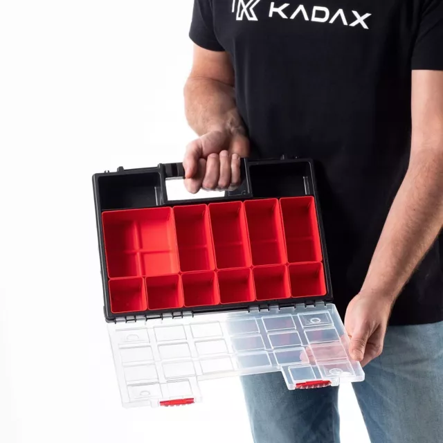 KADAX Organizador, caja de herramientas de plástico, 34 x 25 cm, 12 piezas 3