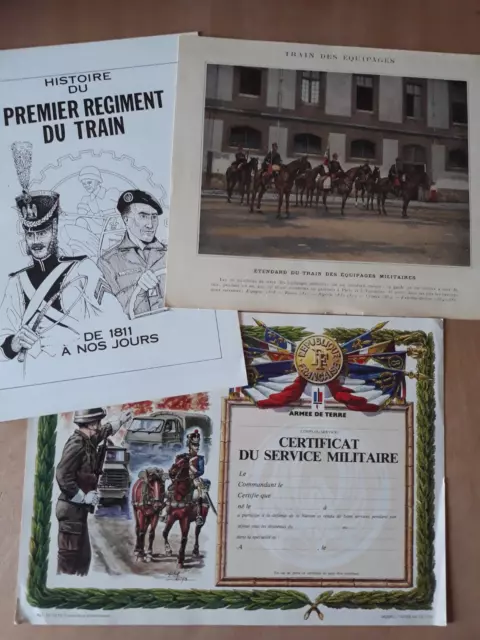 Train: historique du  1er RT,  Certificat de Service, l’étendard avant 1914