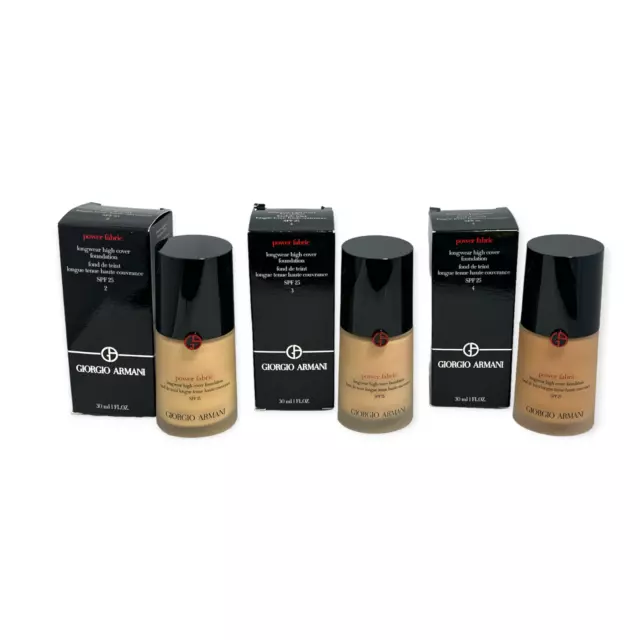 Giorgio Armani Power Fabric Longwear High Cover Foundation SPF 25 1oz. YOU PICK!