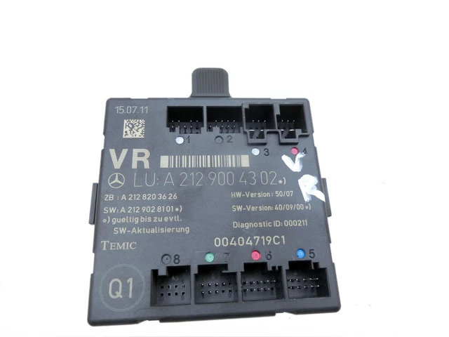 Appareil de commande Unité de commande de porte DR AV pour W212 S212 E200 09-13