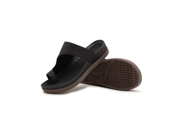 FOOT BIO-TEC ORTHOTIC Thongs-Palm Black (medium heel) 10% off