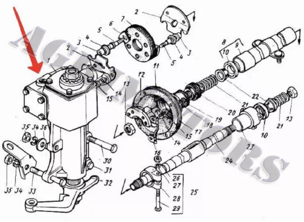 Lenkgetriebe Reduzierstück GAZ 2410 3102 31029 3