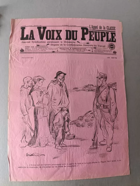 Ancien Journal La Voix Du Peuple 1902