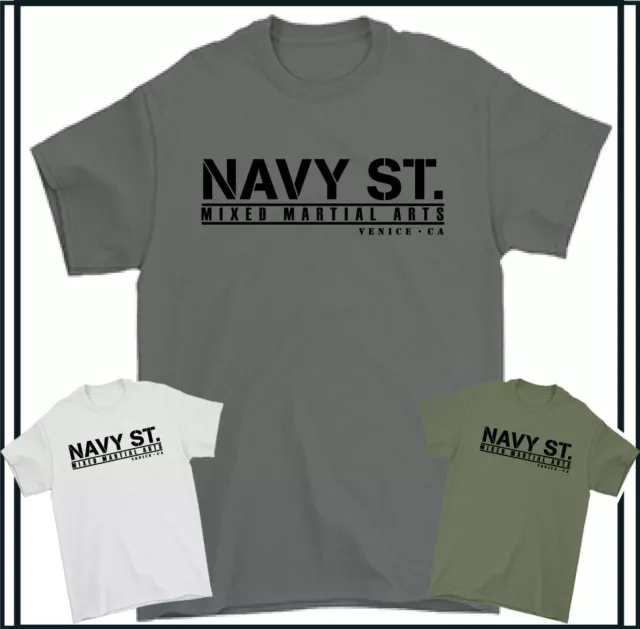 NAVY ST T-SHIRT Gym UFC MMA Training Top Mixed Martial Arts 2014 Kingdom TEE