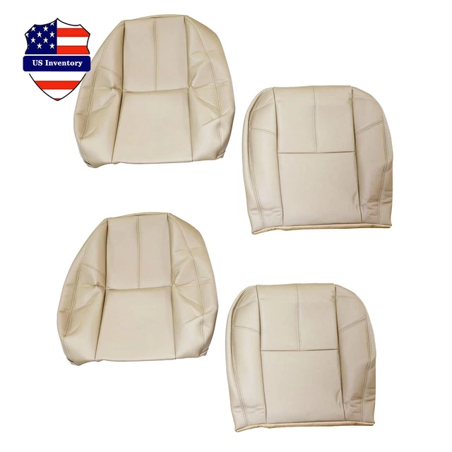 For Leather Seat Cover Bottom-Top Beige 07-14 Silverado Tahoe Suburban Sierra US