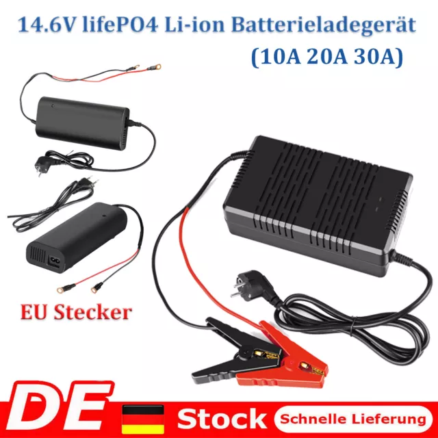 14,6V 10-30A DC LifePO4 Ladegerät Für 12V LiFePO4 Lithium wiederaufladba Akku