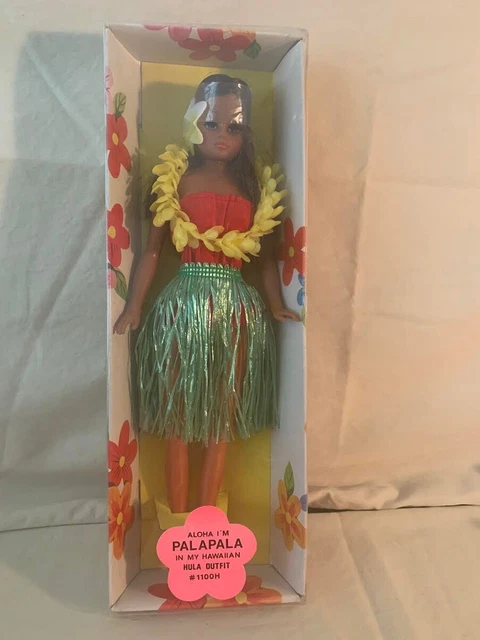 Vintage 11 inch Hawaiian Hula Girl #1100 Palapala (Barbara) Green Skirt NRFB