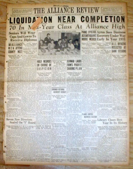 Best 1931 headline newspaper wth "fake" news that THE GREAT DEPRESSION HAS ENDED 2