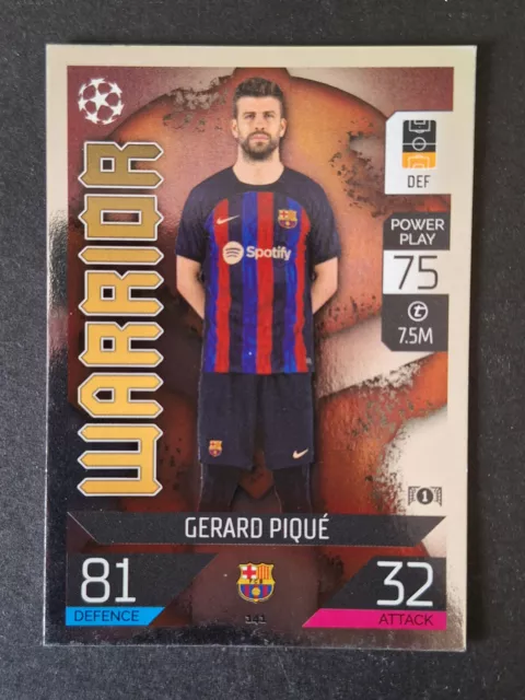 Gerard Pique 141 Barcelona Topps Champions League 2022-23 Match Attax Card