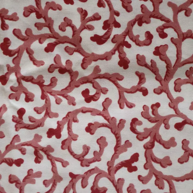 Vtg Waverly Fabric "Savoy" Pink Scroll Tendril Cotton Country Elegance 2.3 yds
