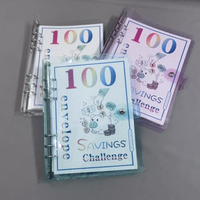 Paper 100 Envelope Challenge Binder with Cash Budget Binder  Children