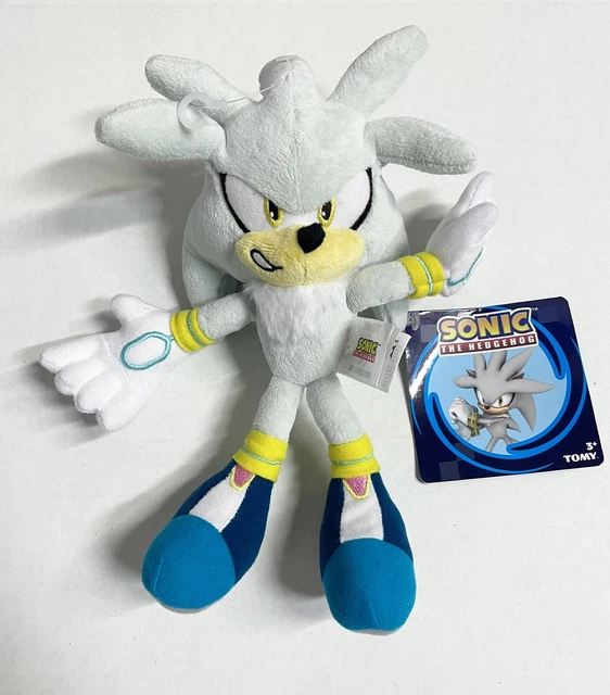 SILVER TOMY PLUSH Figure Sonic the Hedgehog New With Tags