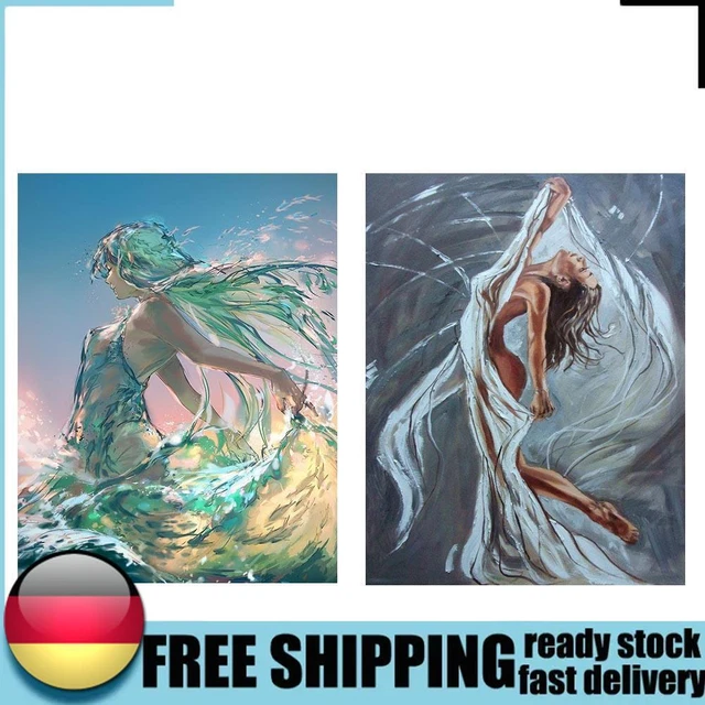 Kits de pintura al óleo de niña bailarina por números lona dibujo hágalo usted mismo colorear imagen artesanal