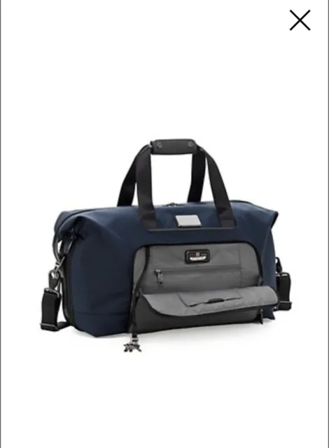 Tumi Navy Alpha 2 Double Expansion Satchel weekender bag - excellent condition