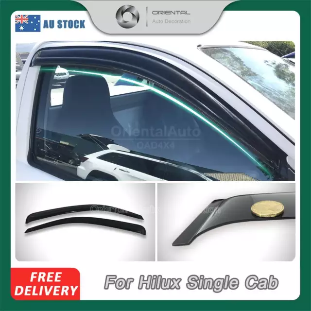 Luxury Weather Shield Window Visors Weathershield for Hilux Single Cab 2005-2015