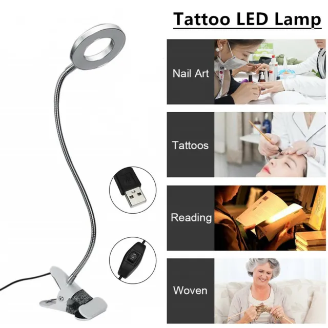 LED Lamp Tattoo with Clamp Beauty Salon USB Light for Eyebrow Eyelash Extension