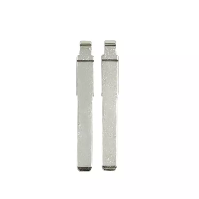 2Pcs Llave Remota De Metal De Inserción Sin Cortar De Hoja En Blanco Reemplazo