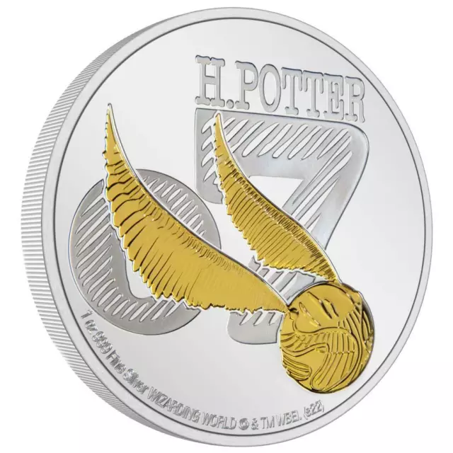 Silbermünze Harry Potter™ Classic Goldener Schnatz™ (8.) 2022 - Niue - 1 Oz PP