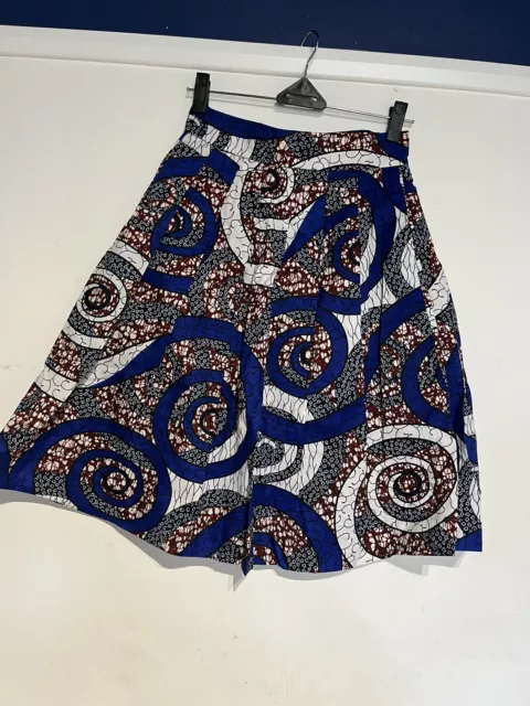 Ankara Print Midi Skirt Size 14