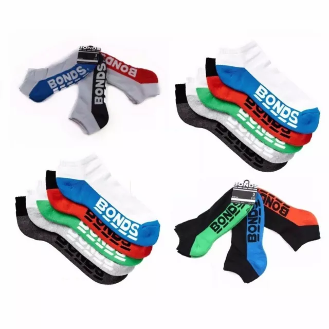 9 Pairs Mens Bonds Low Cut Sports Ankle Gym Running Cushioned Active Socks