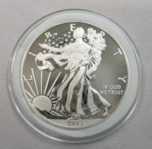 2013 W Enhanced Finish Silver Eagle | West Point | No Box or COA, 1 Coin Only