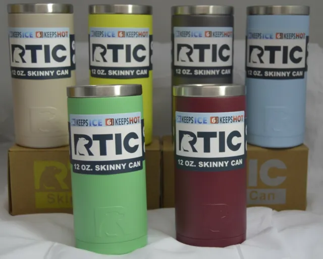 RTIC 12oz Skinny Can Beer Seltzer Holder Cooler Stainless Steel Vacuum Insulated