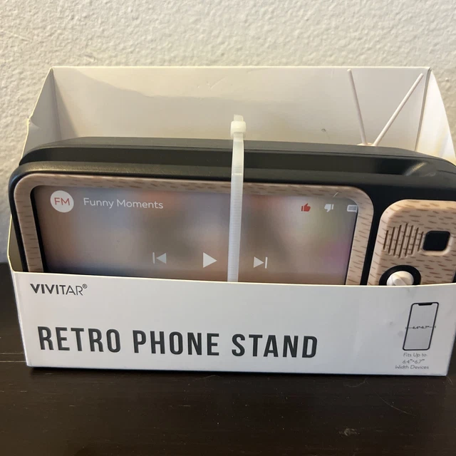 NEW! TARGET 2023 Bullseye Playground Retro TV Phone Stand Holder Black