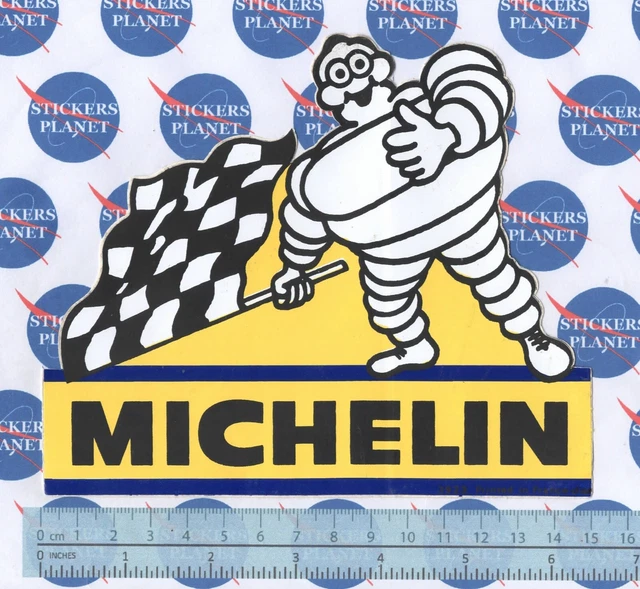 Autocollant Vintage Michelin Tires – Italie Années 80 – Original – Très Bon état