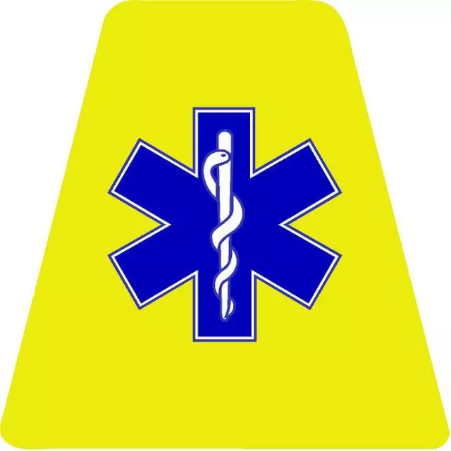 EMS Star of Life HELMET TETS TETRAHEDRONS HELMET STICKER  EMT REFLECTIVE