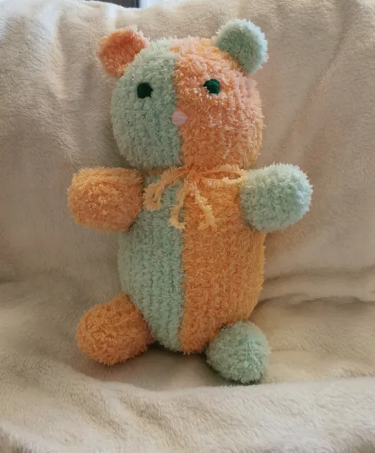 Hand Knitted Teddy Bear, One Of A Kind.