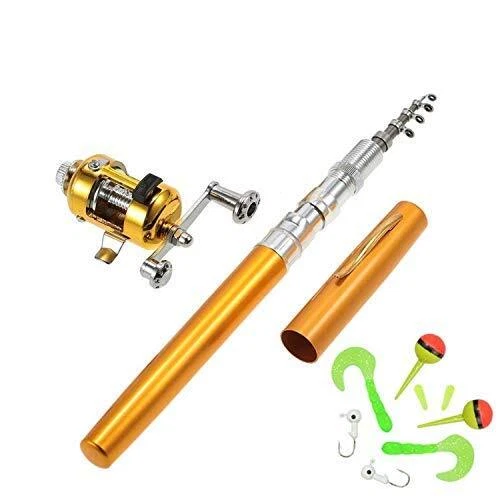 Pen Fishing Pole 38 Inch Mini Pocket Fishing Rod and Reel Combos Travel