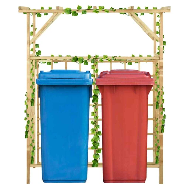 Kiefer Imprägniert Pergola für 3 Mülltonnen Holzpergola MehrereAuswahl vidaXL