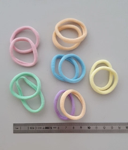 Lot De 5 Chouchous élastiques à Boules - Couleurs Fluo/perlé/strass - Pour Cheveux, Soirée - Neuf
