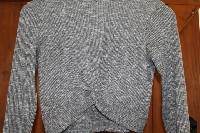 Tu grigio crop top 12 anni maniche lunghe bambini ottime condizioni 3