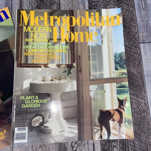 Vintage 90s Metropolitan Home Magazine Set of 3 2