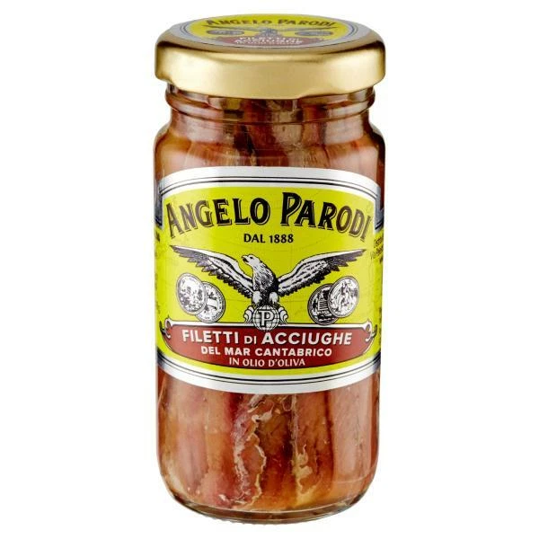 Filetti di Acciughe del Mar Cantabrico in Olio d'Oliva ANGELO PARODI 100gr