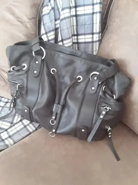 Nuovedive Italian Purse Bag Dark Brown Leather Shoulder Handbag, Italy