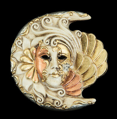 Mask Ceramic from Venice - Moon - Miniature Decoration Wall - 2022 XX3