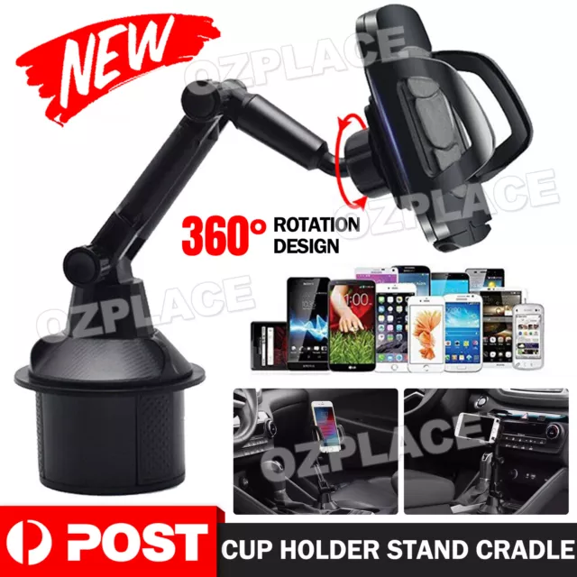 Car Cup Holder Phone Mount 360 Rotating Adjustable Bracket for Mobile Phone GPS