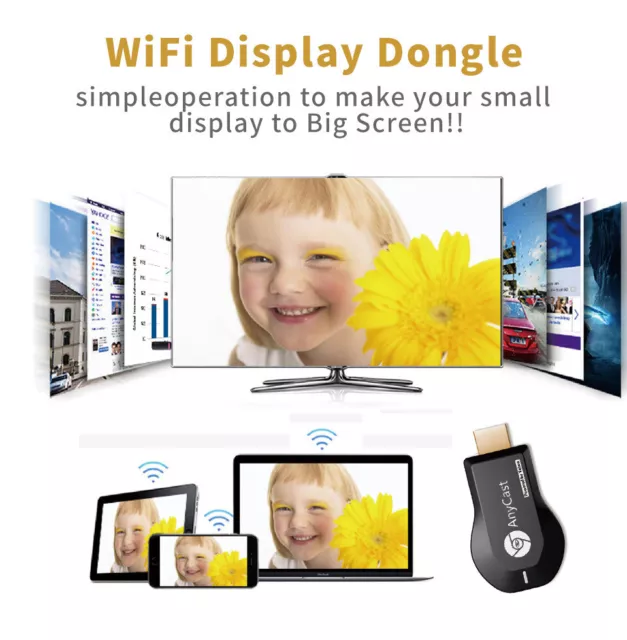 Anycast M9 Plus HDMI WIFI 1080P TV Display Dongle Google Chrome Cast Miracast DE 2