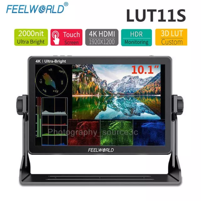 Feelworld LUT11S 10,1" 2000nit Director Monitor 3G-SDI & 4K HDMI für DSLR-Kamera