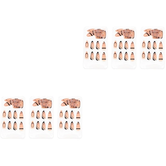 6 juegos de uñas postizas de mujer puntas falsas