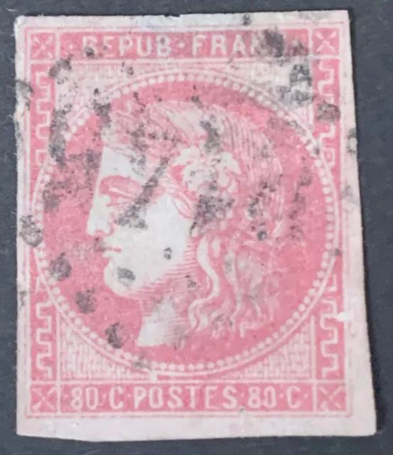 France - 1870 - Y&T 49 - Bordeaux 80c Pink - Very good condition - No fault -HCV