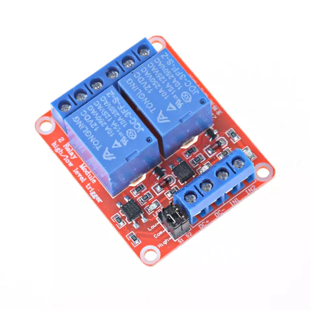 2Channel 12V Relay Module Board Shield With Optocoupler Support Trigger Rel.pj