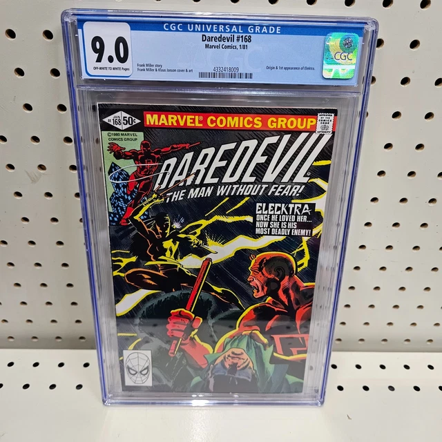 🔑 DAREDEVIL #168 KEY 1st APPEARANCE + ORIGIN ELEKTRA  CGC 9.0 🔑