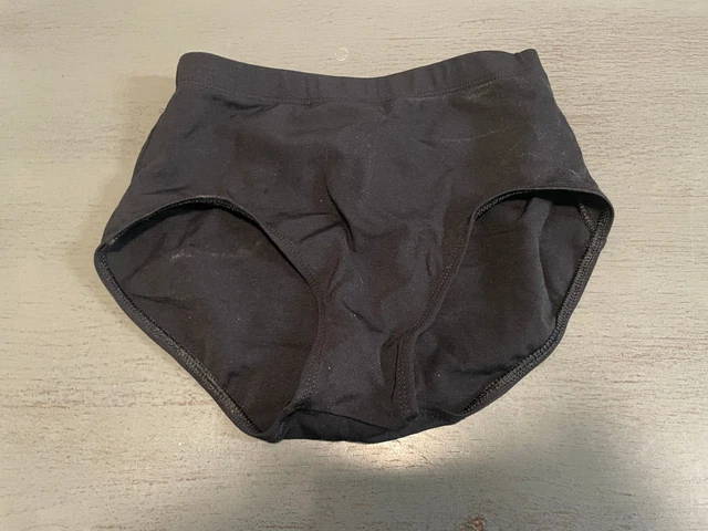 black unlined CAPEZIO  leotard dance costume bottom size small