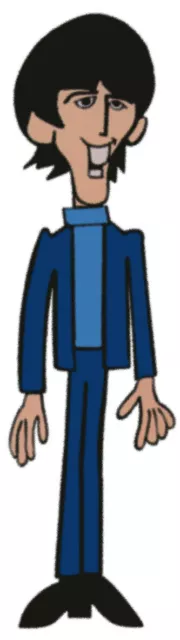 BEATLES George Harrison Full Body Cartoon WindoCling Sticker Decal FREE SHIPPING