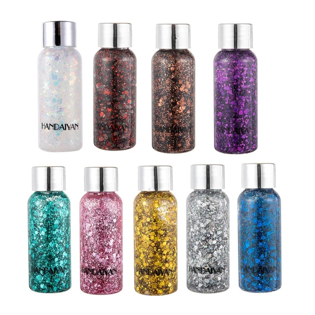 Glitter Iridescent Face Body Paint Make Up Gel Night NEU Party Festival T8P3